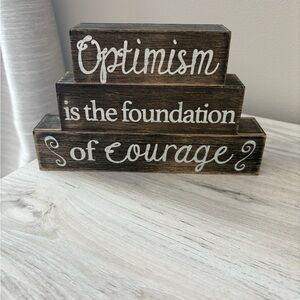 Rustic Wooden Inspirational Sign